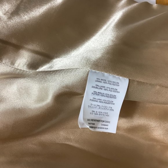 J. Crew Yellow Stadium Cloth Nello Gori Pea Coat 00 - Picture 6 of 8